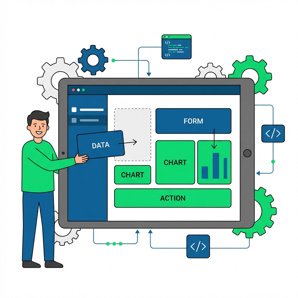 Low-Code App Development Illustration